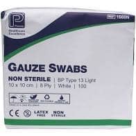 Gauze Swabs Non Sterile 8ply 10x10cm White (200 per box)