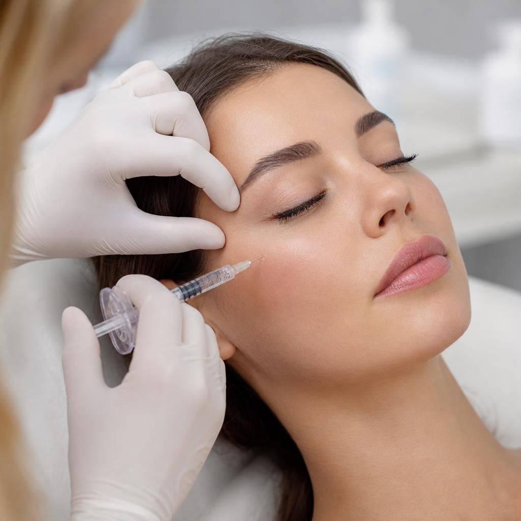 A close-up of Juvederm syringes highlighting the smooth, precise nature of the product, ideal for enhancing cheek volume and aesthetics.