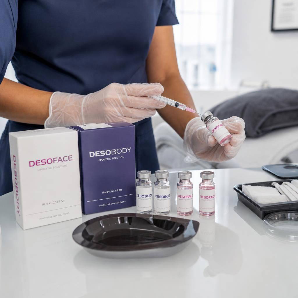 Desobody and Desoface fat dissolvers for professional aesthetic use
