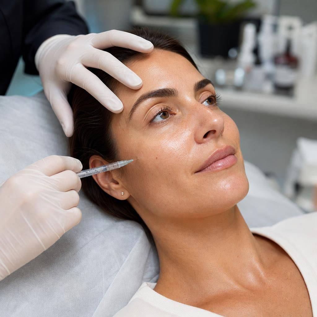 Close-up of skin revealing enhanced texture and radiance after Neofound treatment